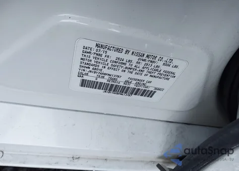 2015 Infiniti Q50 из США, поврежденный, VIN JN1BV7AR8FM413787